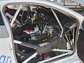 Interior of a racing car