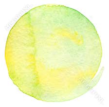 Abstract circle watercolor painted background