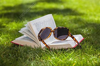 Book on the grass
