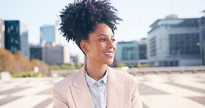 Portrait of a Young Businesswoman in the City
