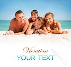 Family Having Fun at the Beach