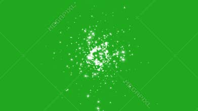 Shining glitter sparkles green screen motion graphics