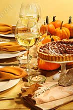 Table set for Thanksgiving