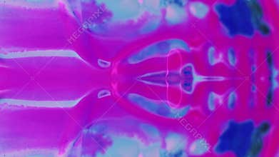 Vertical ink skull neon skeleton blue pink cyber