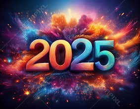 Happy New Year 2025 Concept