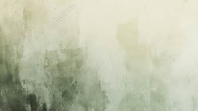 Textured wall painted in shades of green and beige, creating a unique abstract background with visible brushstrokes
