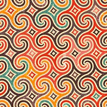 Retro pattern with swirls.