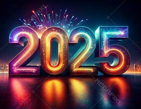 Happy New Year 2025 Concept