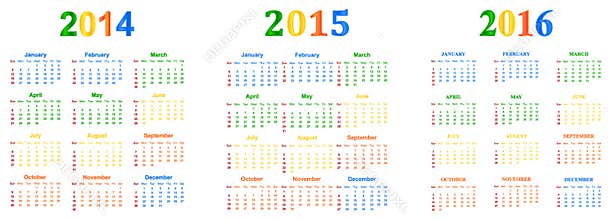2014-2016 Calendar