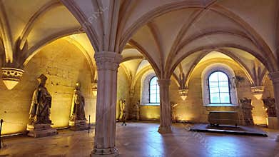 Chapter house at the monastery of Alcobaca, Mosteiro de Santa Maria de Alcobaca at Alcobaca, Portugal