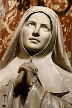 Statue (18th century) of St Bernadette Soubirous