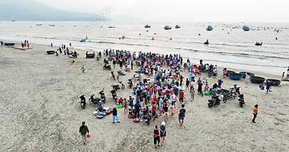 Market fishing when people busy buying selling fish