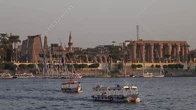 Luxor Temple on Nile river in Luxor Egypt