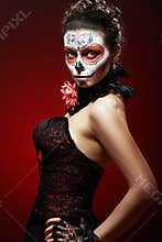 Halloween make up sugar skull