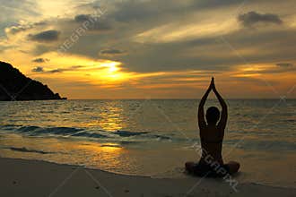 Yoga on the beach
