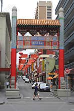 Daily life girl in Chinatown, Melbourne Australia