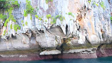Beautiful tropical limestone rocks Koh Phi Phi Leh island Thailand