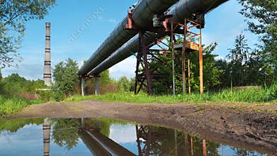 District heating lines from heat electropower station