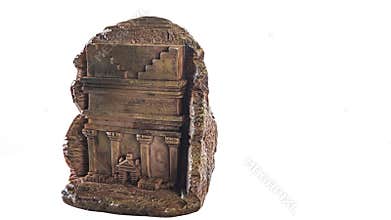 miniature. resin sculpture of al farid palace. madain saleh. located in al-ula. saudi arabia.