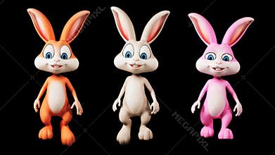 Walking bunny and alpha channel