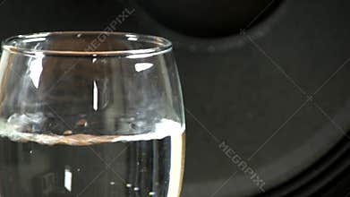 Speaker effects on wine glass; 3