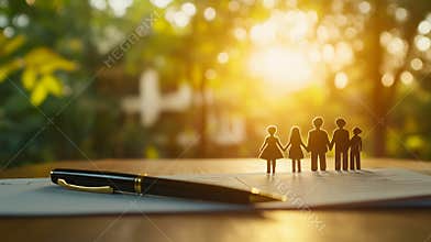 A family photo alongside an estate planning document, representing responsibility.