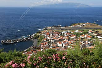 Island of Corvo in the Atlantic Ocean Azores Portugal