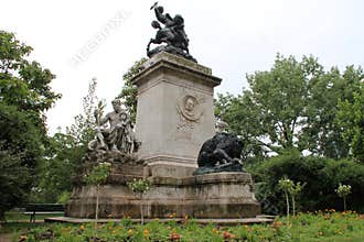 barye monument in paris - france