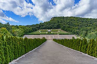 Place of commemoration. Cemetery near the Italian Monte Cassino where Polish soldiers are buried