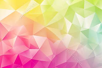 Bright multicolored geometric triangular pattern background.