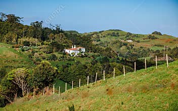 Landscapes at Azores islands, hiking at Santa Maria, Portugal, travel in Europe
