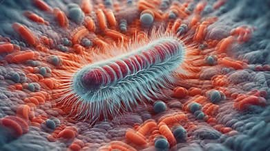 Figurative of Bacterium among Cellular Structures