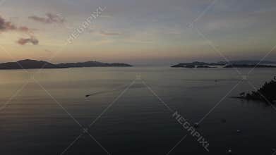 Philippine Paradise: Aerial Drone Views of Stunning Sunsets, Sunrises, and Tropical Beaches with Palm Trees