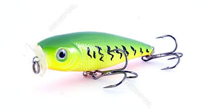 Fishing lure green yellow