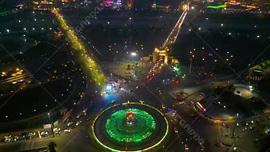 Beautiful aerial view city of Lucknow Beautiful Road, Park, 1090 lucknow Chowk, DR BHEEMRAO AMBEDKAR SAMAJIK PARIVARTAN STHAL DWAR