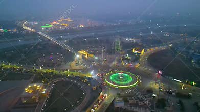 Beautiful aerial view city of Lucknow Beautiful Road, Park, 1090 lucknow Chowk, DR BHEEMRAO AMBEDKAR SAMAJIK PARIVARTAN STHAL DWAR