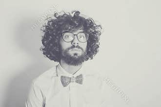 Desaturated art photo with handsome man
