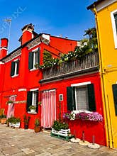 Red house burano island