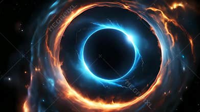 Beautiful cosmic portal with copy space