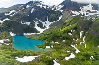 Mountains Lake in Alaska