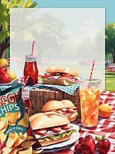 Picnic in the park invitation