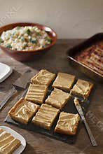 Peanut Butter Blondies Bars Summer Potluck Gathering
