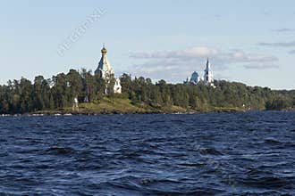 Domes of temple and monastery at Valaam