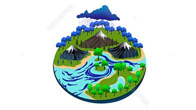 Flat Earth in cosmos, A Flat Earth model, Flat Earth Conspiracy Sun and Moon Model