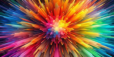 A beatiful abstrack color explosion background Generative AI