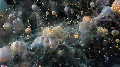 A tangled network of axon growth cones resembling a spiderweb of intricate pathways
