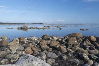 Boulders on the coast of Solovetsky Island
