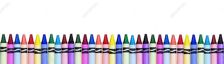 Colorful Crayon Border