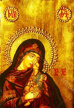Icon of Mary and baby Jesus