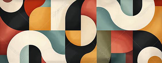 Abstract Retro Geometric Background